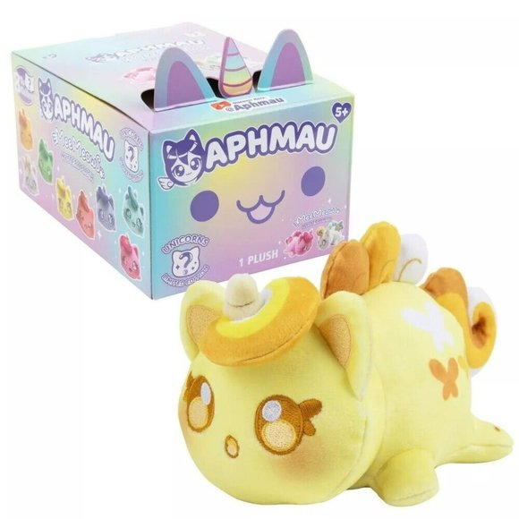 Aphmau MeeMeows Yellow Unicorn Cat 6" Plush Limited Edition - Picture 1 of 10